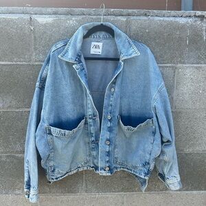 Zara Jean Utility Chore Jacket with Deep Pockets